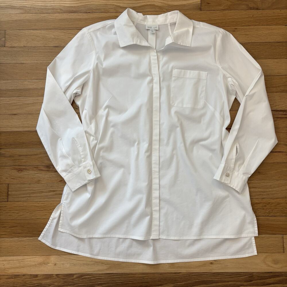 J Jill The White Shirt Collection Crisp White Button Down 1x